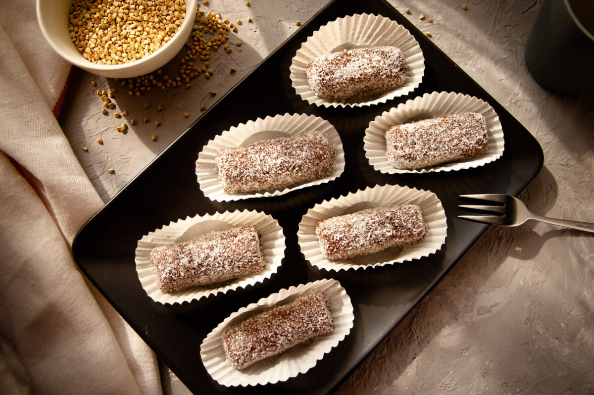 Пирожное "Картошка" из зелёной гречки без сахара, счастливое питание, eathappy